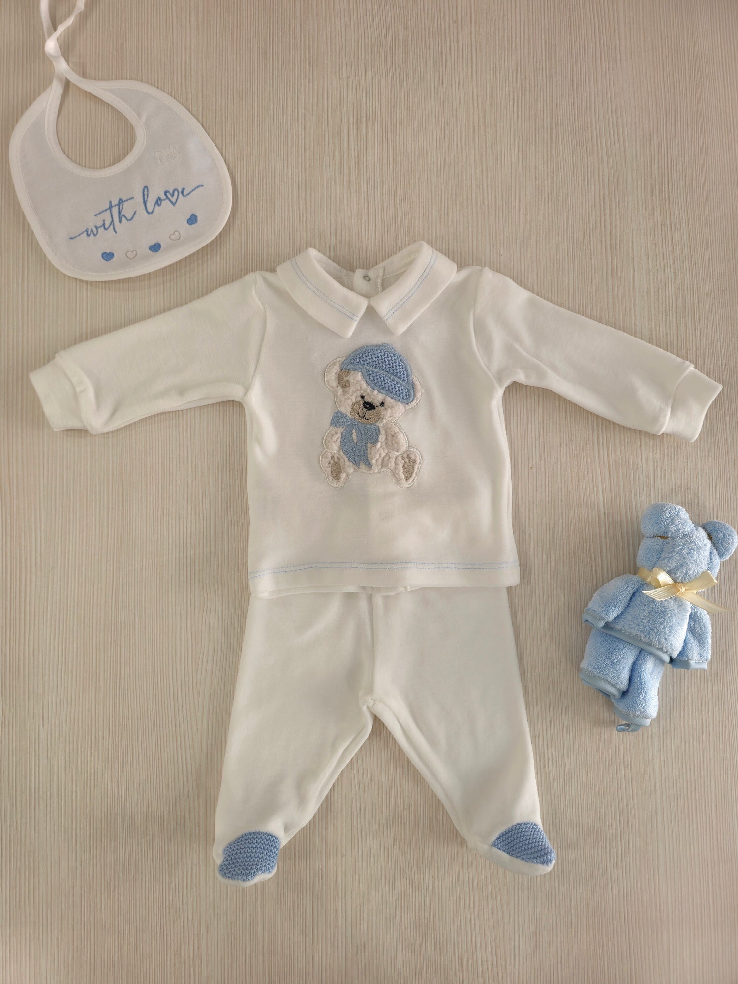 Tutina per Maschietto con Orsetto Ricamato