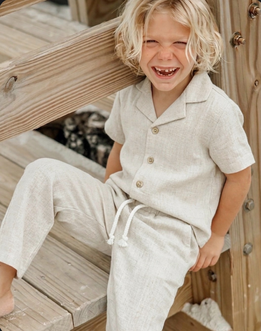 Set "Brezza" – Coordinato Unisex in Puro Lino