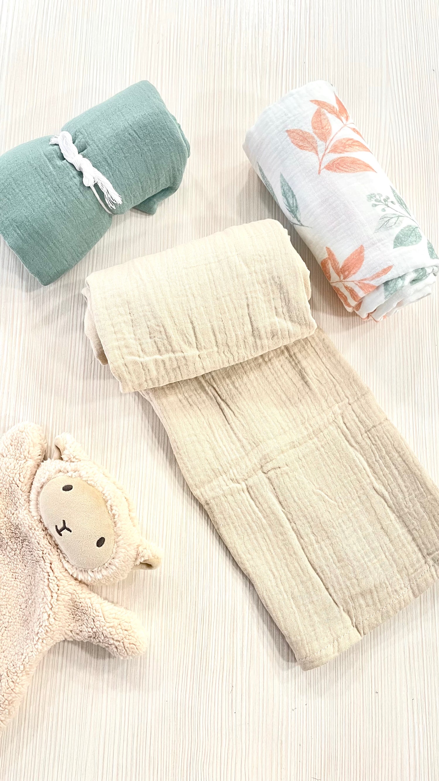 Mussole in cotone e bambù