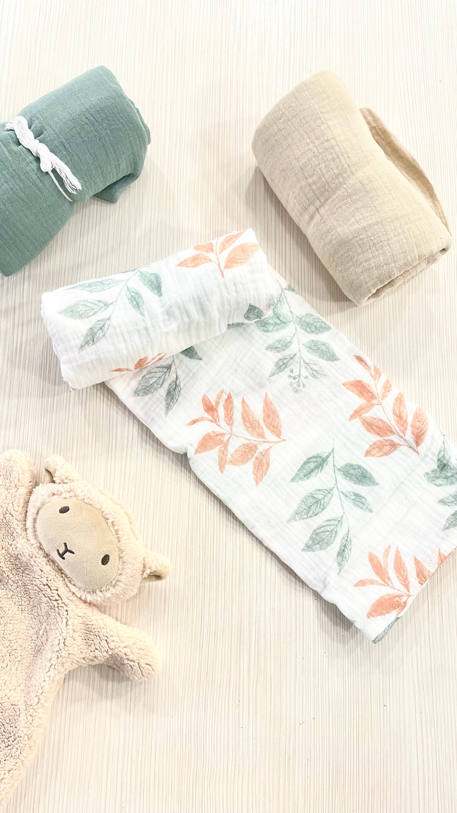 Mussole in cotone e bambù