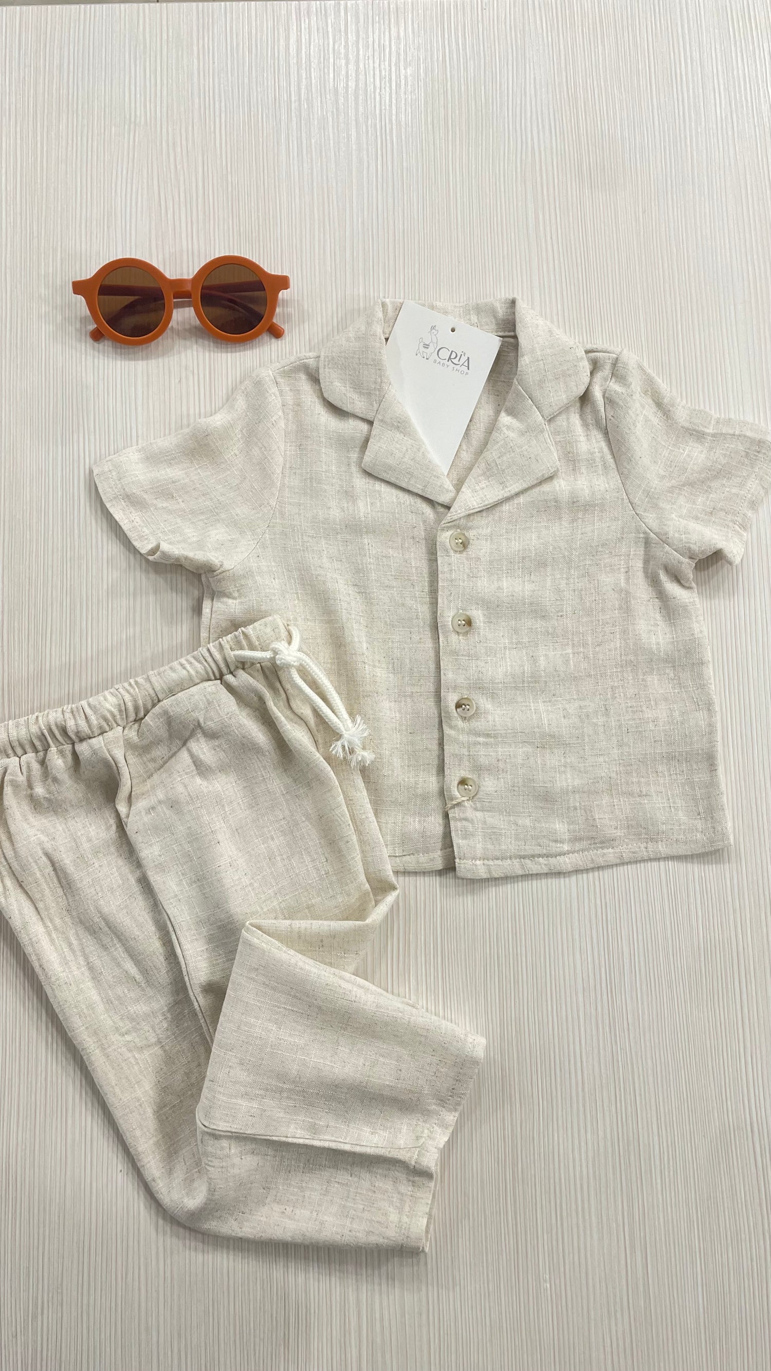 Set "Brezza" – Coordinato Unisex in Puro Lino