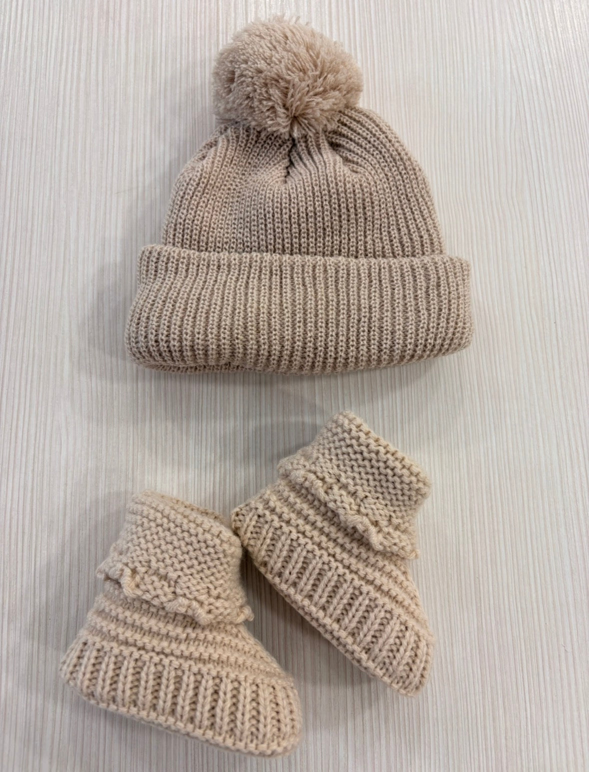 Set Pompon Beige